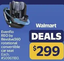 Walmart Evenflo REO by Revolve360 rotational convertible car seat offer