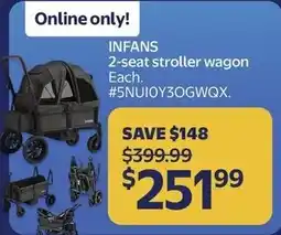 Walmart INFANS 2-seat stroller wagon offer