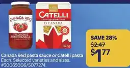 Walmart Canada Red pasta sauce or Catelli pasta offer