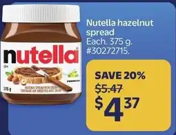 Walmart Nutella hazelnut spread offer