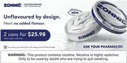 PharmaChoice ZONNIC NICOTINE POUCHES QUIET SMOKING AID offer