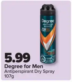 PharmaChoice Degree for Men Antiperspirant Dry Spray offer
