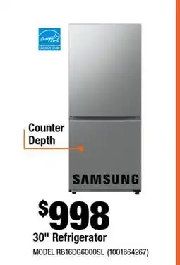 Home Depot 30 Refrigerator offer