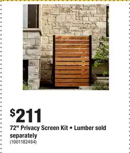 Home Depot 72 Privacy Screen Kit • Lumber sold separately offer