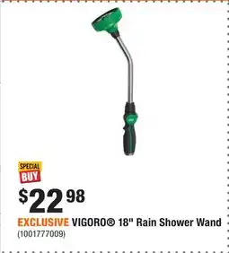 Home Depot EXCLUSIVE VIGORO 18 Rain Shower Wand offer