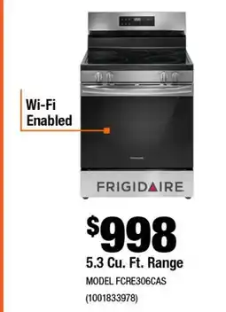 Home Depot 5.3 Cu. Ft. Range offer