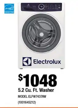 Home Depot 5.2 Cu. Ft. Washer offer