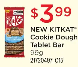 Fortinos NEW KITKAT COOKIE DOUGH TABLET BAR offer