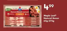 Fortinos MAPLE LEAF NATURAL BACON, 65G-375G offer
