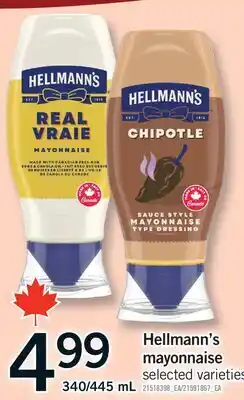 Fortinos HELLMANN'S MAYONNAISE, 340/445 mL offer