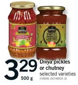 Fortinos DIVYA PICKLES OR CHUTNEY offer