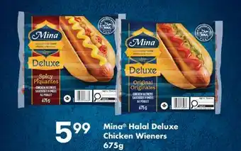 Fortinos MINA HALAL DELUXE CHICKEN WIENERS offer