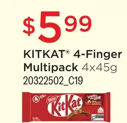 Fortinos KITKAT 4-FINGER MULTIPACK offer