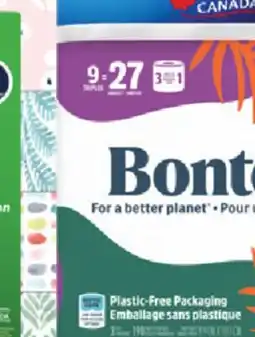 Fortinos BONTERRA BATHROOM TISSUE 9=27 PAPER TOWEL 3=6 FACIAL TISSUE 3-PACK offer