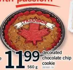 Fortinos DECORATED CHOCOLATE CHIP COOKIE offer
