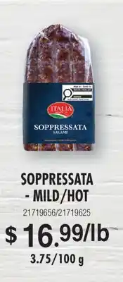 Fortinos SOPPRESSATA - MILD/HOT, 3.75/100 g offer