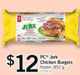 Fortinos PC JERK CHICKEN BURGERS offer