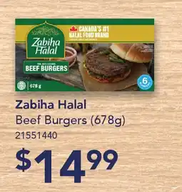 Fortinos ZABIHA HALAL BEEF BURGERS offer