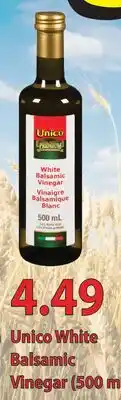 Fortinos UNICO WHITE BALSAMIC VINEGAR, (500 ml) offer