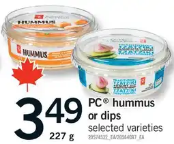 Fortinos PC HUMMUS OR DIPS offer