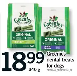 Fortinos GREENIES DENTAL TREATS FOR DOGS offer