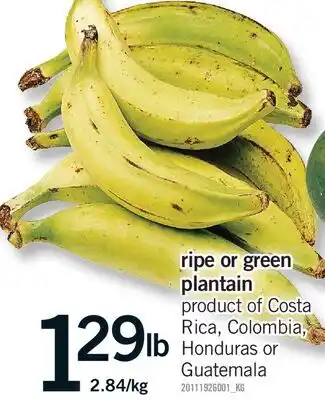 Fortinos RIPE OR GREEN PLANTAIN offer