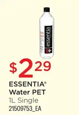 Fortinos ESSENTIA WATER PET, 1L SINGLE offer