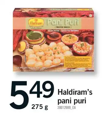 Fortinos HALDIRAM'S PANI PURI offer