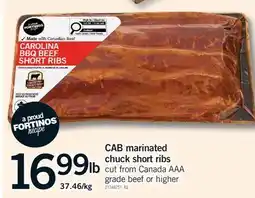 Fortinos CAB MARINATED CHUCK SHORT RIBS offer