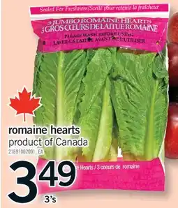 Fortinos ROMAINE HEARTS, 3's offer
