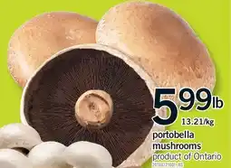 Fortinos PORTOBELLA MUSHROOMS offer