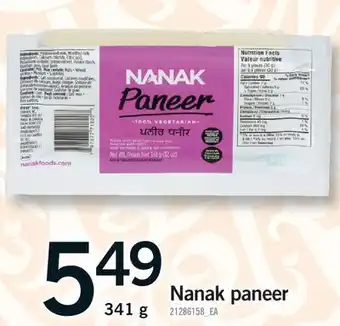 Fortinos NANAK PANEER offer