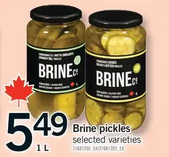 Fortinos BRINE PICKLES offer