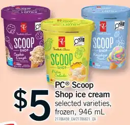 Fortinos PC SCOOP SHOP ICE CREAM offer