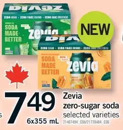 Fortinos ZEVIA ZERO-SUGAR SODA offer