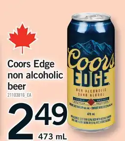 Fortinos COORS EDGE NON ALCOHOLIC BEER offer