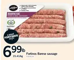 Fortinos FORTINOS BARESE SAUSAGE offer