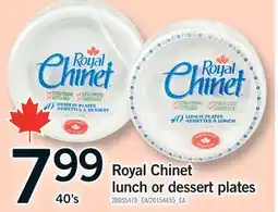 Fortinos ROYAL CHINET LUNCH OR DESSERT PLATES, 40'S offer