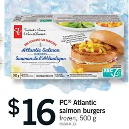 Fortinos PC ATLANTIC SALMON BURGERS offer