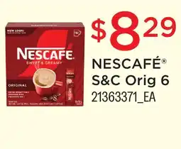 Fortinos NESCAFÉ S&C ORIG 6 offer