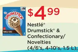 Fortinos NESTLÉ DRUMSTICK & CONFECTIONARY/NOVELTIES, (4/6'S, 4-10'S, 1.5 L) offer