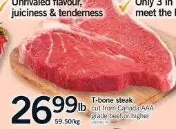 Fortinos T-BONE STEAK offer