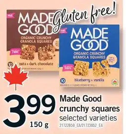 Fortinos MADE GOOD CRUNCHY SQUARES offer