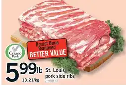 Fortinos ST. LOUIS PORK SIDE RIBS offer