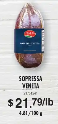 Fortinos SOPRESSA VENETA, 4.81/100 g offer
