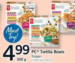 Fortinos PC TORTILLA BOWLS offer