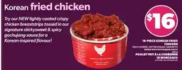 Valu-mart 18-PIECE KOREAN FRIED CHICKEN / POULET FRIT À LA CORÉENNE 18 MORCEAUX offer