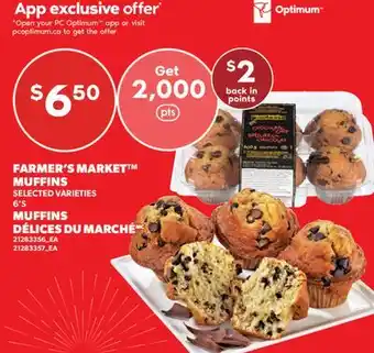 Valu-mart MUFFINS DÉLICES DU MARCHÉ, 6'S offer