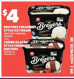 Valu-mart CRÈME GLACÉE STYLE CRÈMERIE BREYERS offer