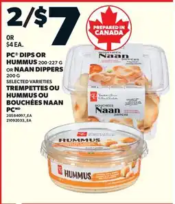 Valu-mart TREMPETTES OU HUMMUS OU BOUCHÉES NAAN PC offer